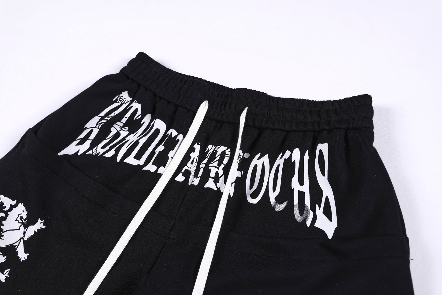 CapCabin Gothic Script Wide-Leg Pants