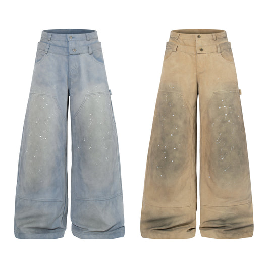 CapCabin Vintage Workwear Wide-Leg Pants