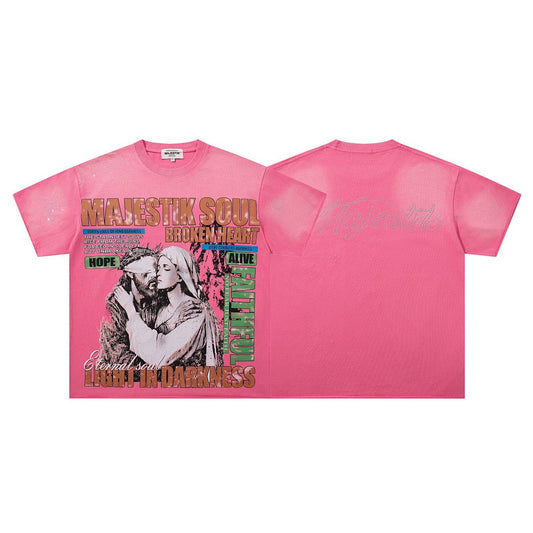 MAJESTIK Soul Broken Heart Graphic T-Shirt