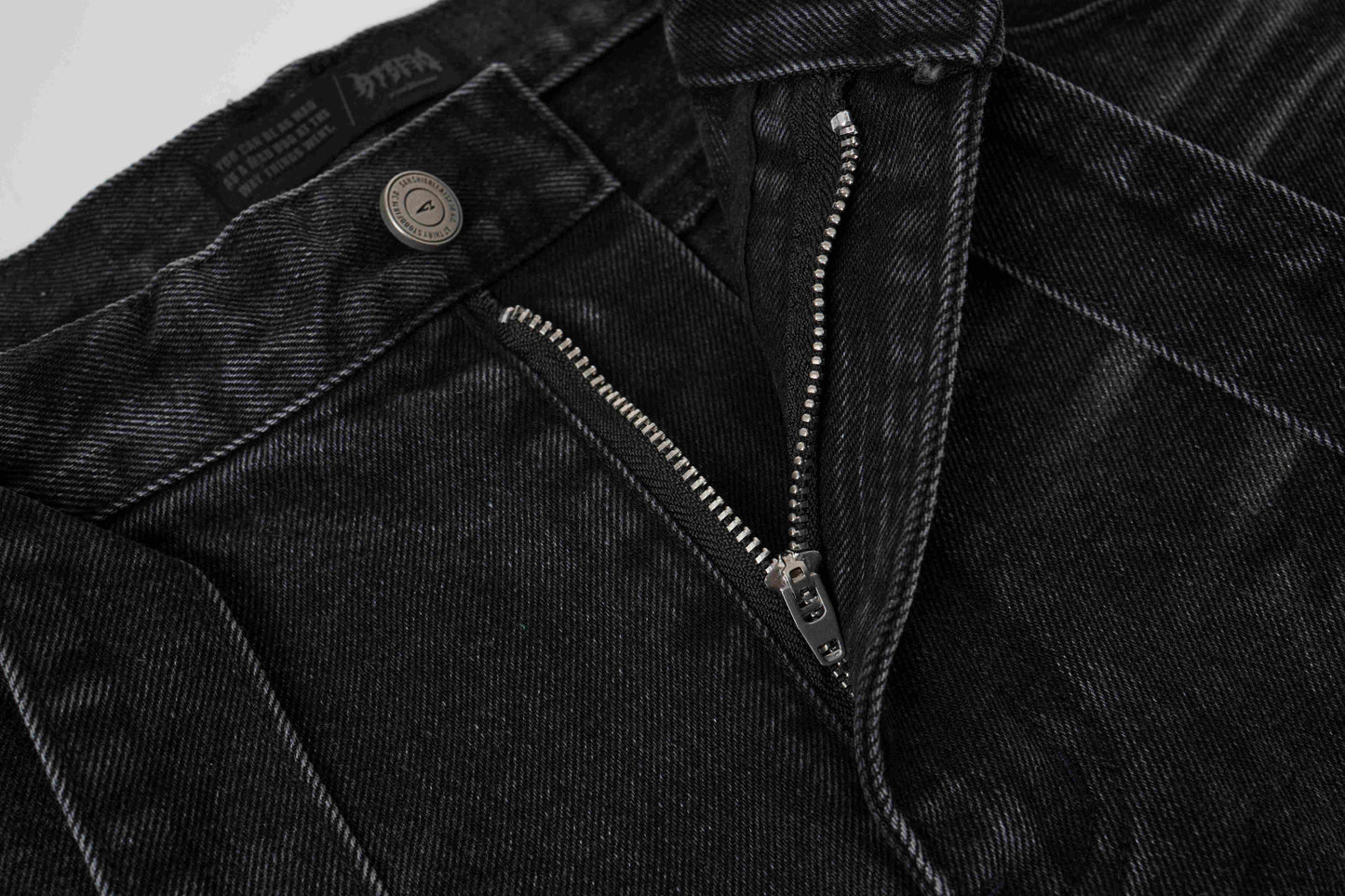 CapCabin Web Panel Strap Denim Shorts
