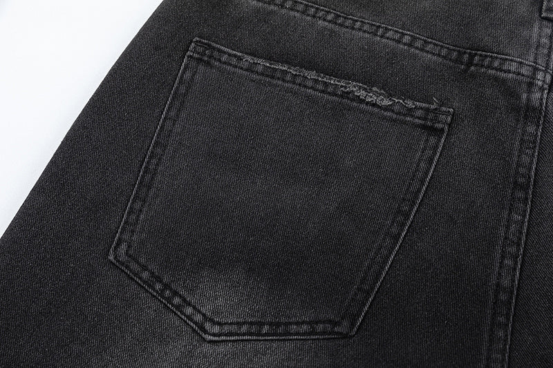 WELLDONE Distressed Straight-Leg Jeans
