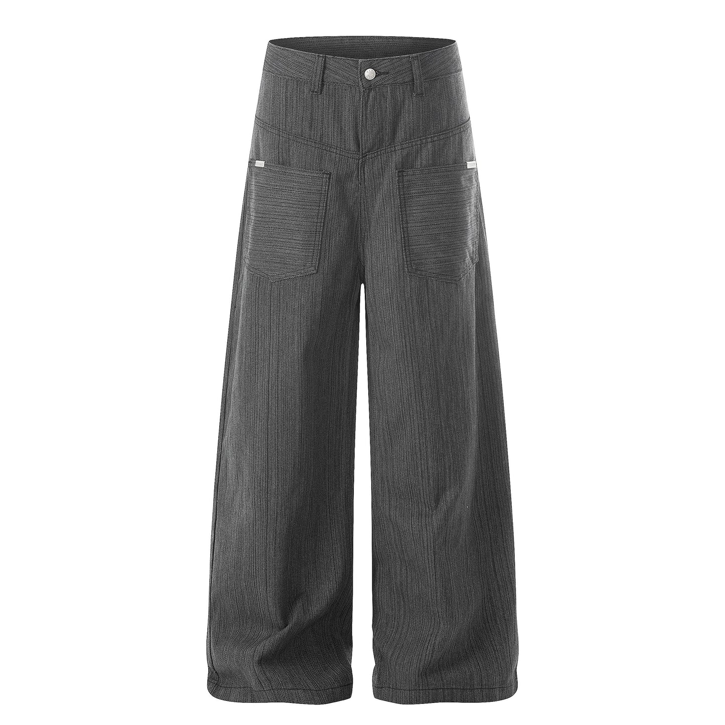 CapCabin Textured Wide-Leg Utility Pants
