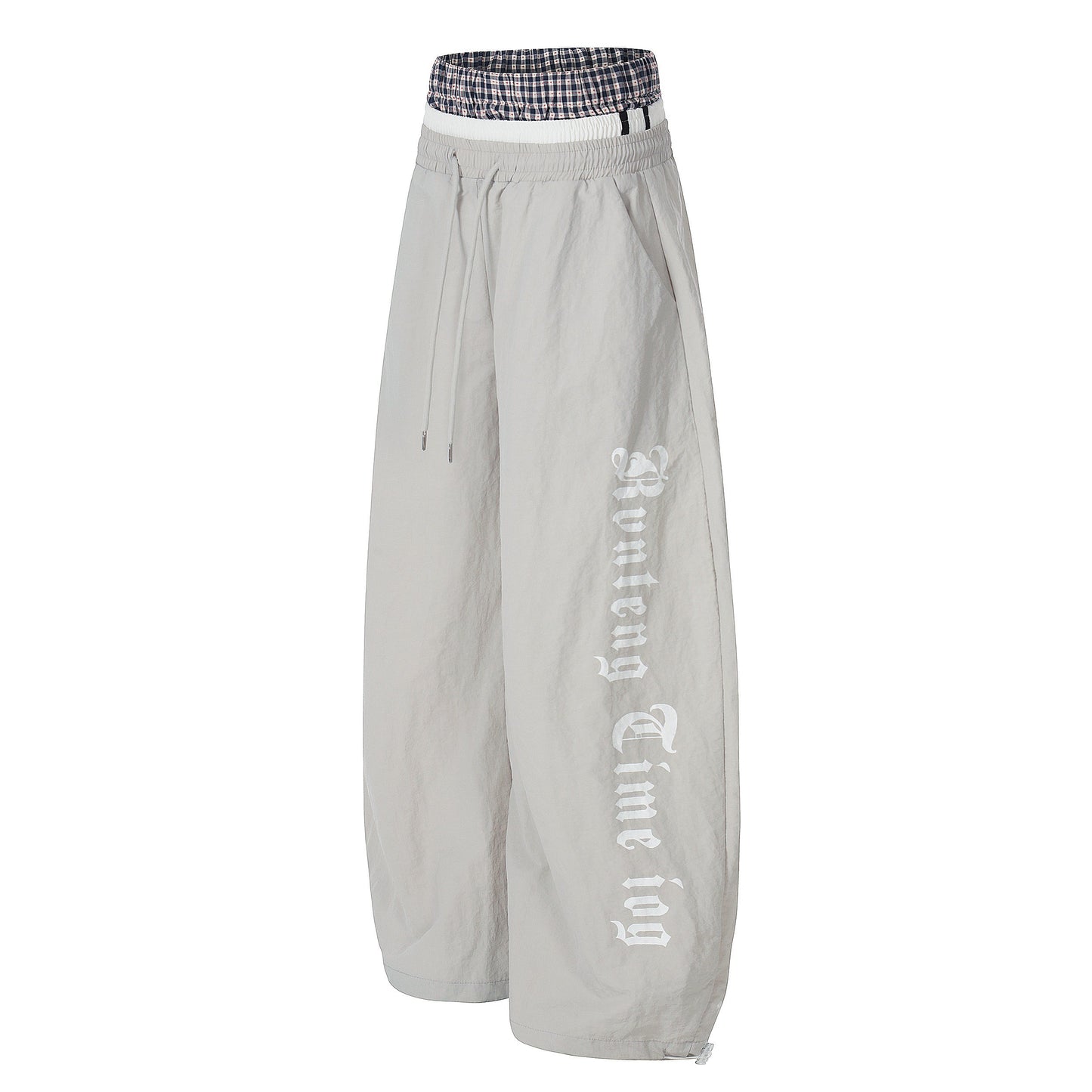 CapCabin Script Logo Wide-Leg Nylon Pants