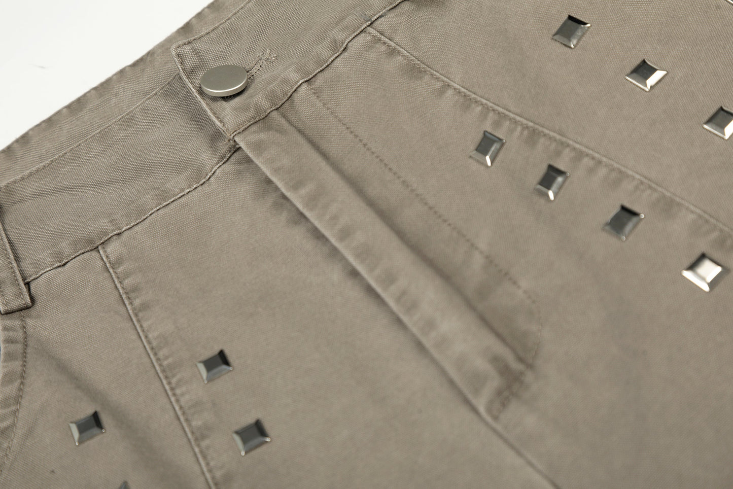 CapCabin Stud Detail Wide-Leg Pants