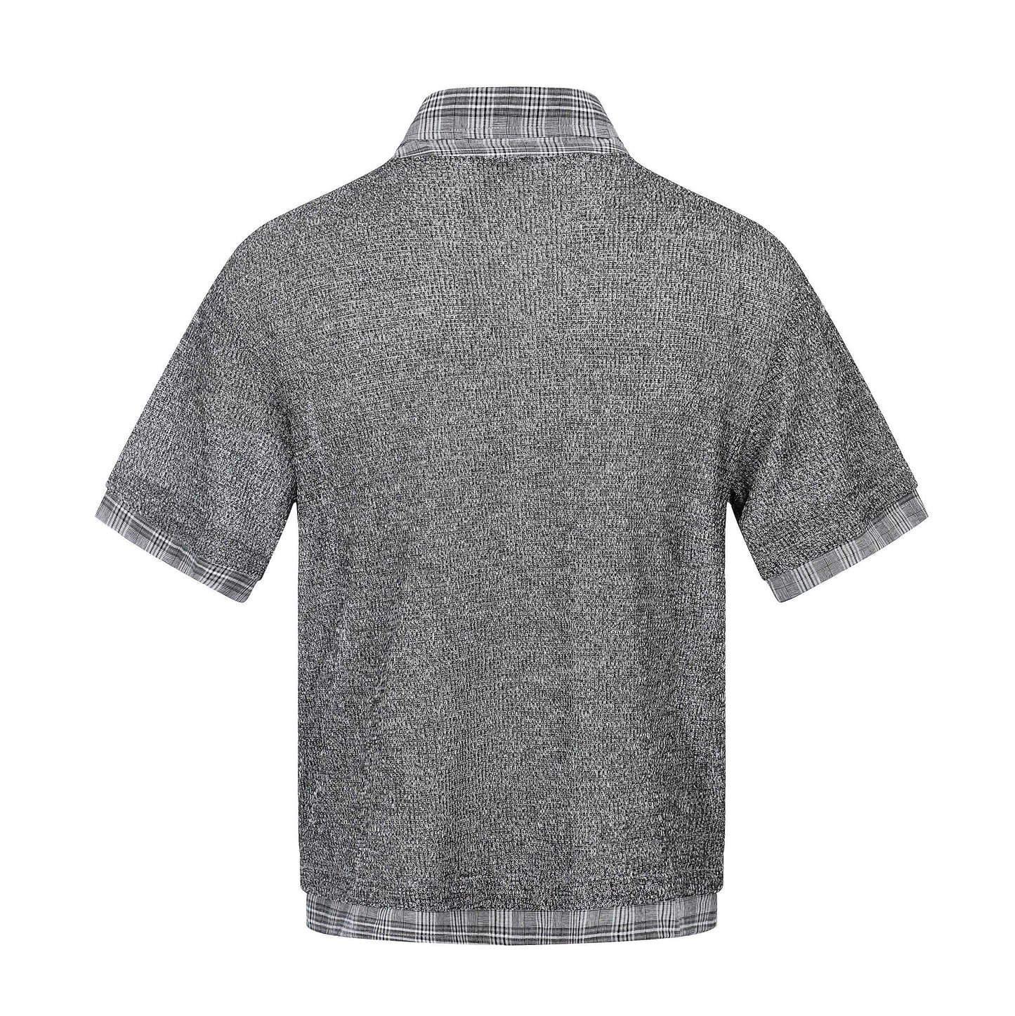 CapCabin “Layered Knit Check Shirt”