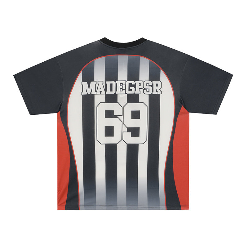 CapCabin Vertical Stripe Number Performance Jersey