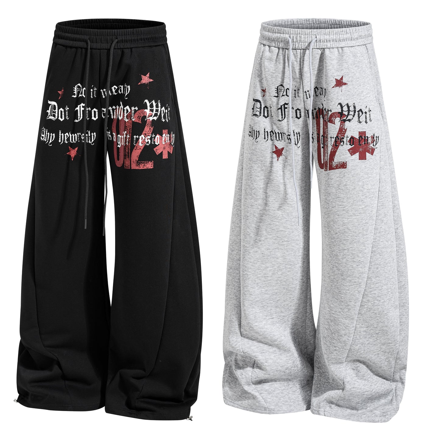 CapCabin Vintage Star Wide-Leg Sweatpants