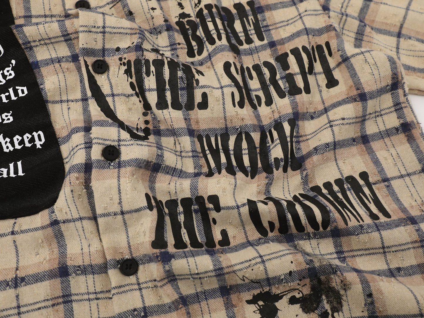 CapCabin “Burn The Script” Plaid Shirt