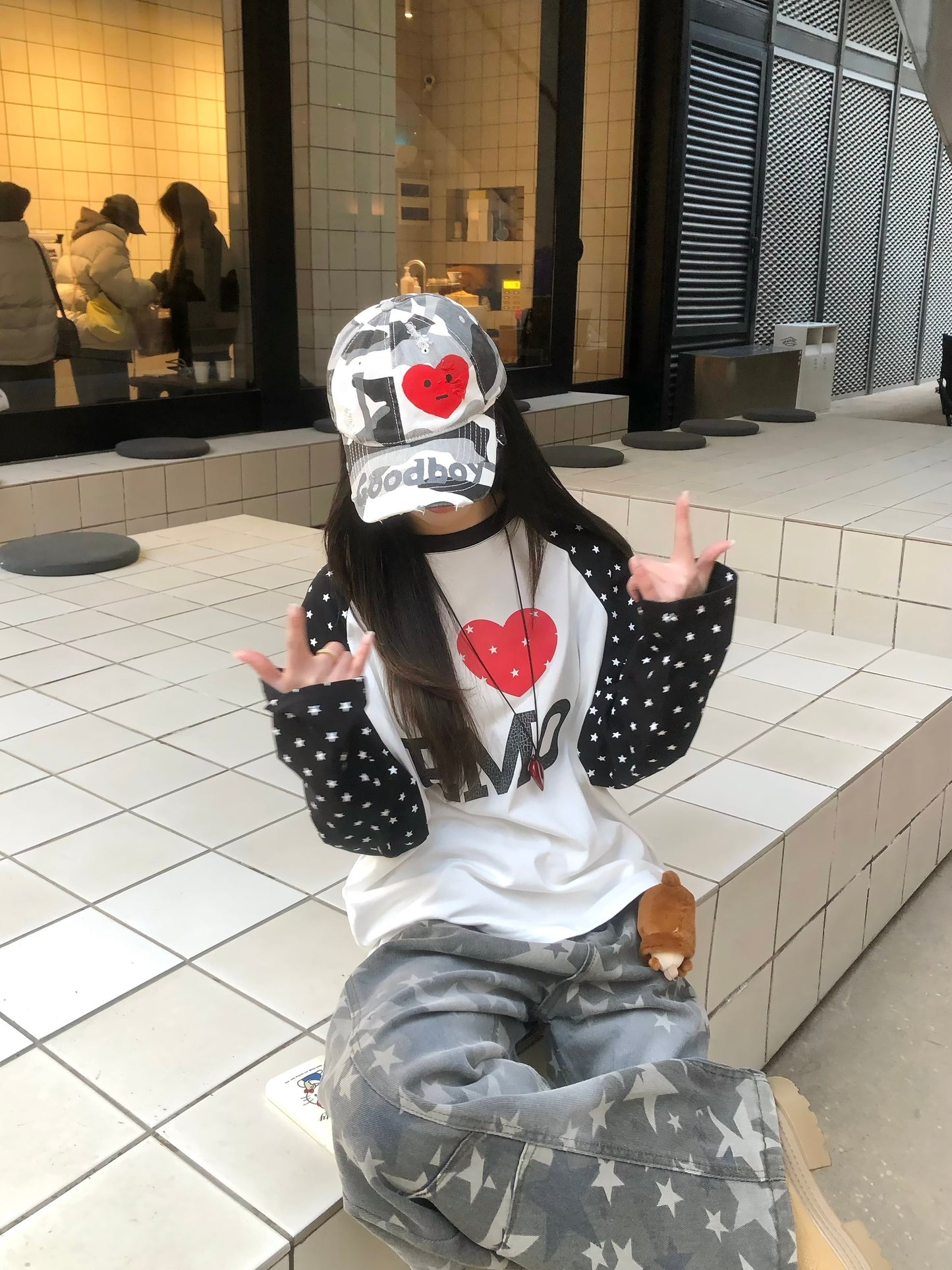 CapCabin “I ♥ EMO” Raglan Long Sleeve Tee