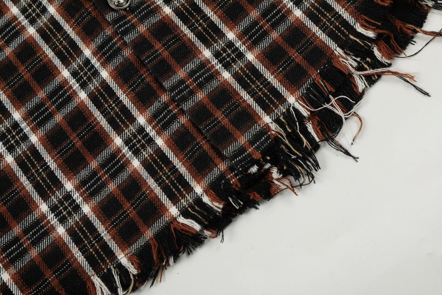 CapCabin “Distressed Plaid Short Sleeve Shirt”