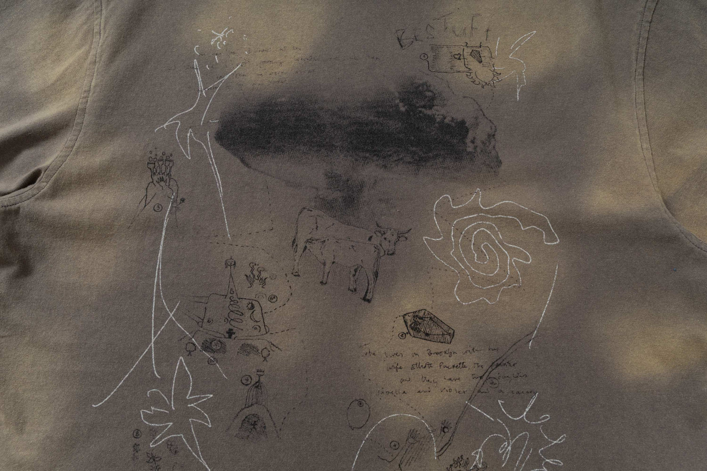 CapCabin “Abstract Sketch Washed Tee”