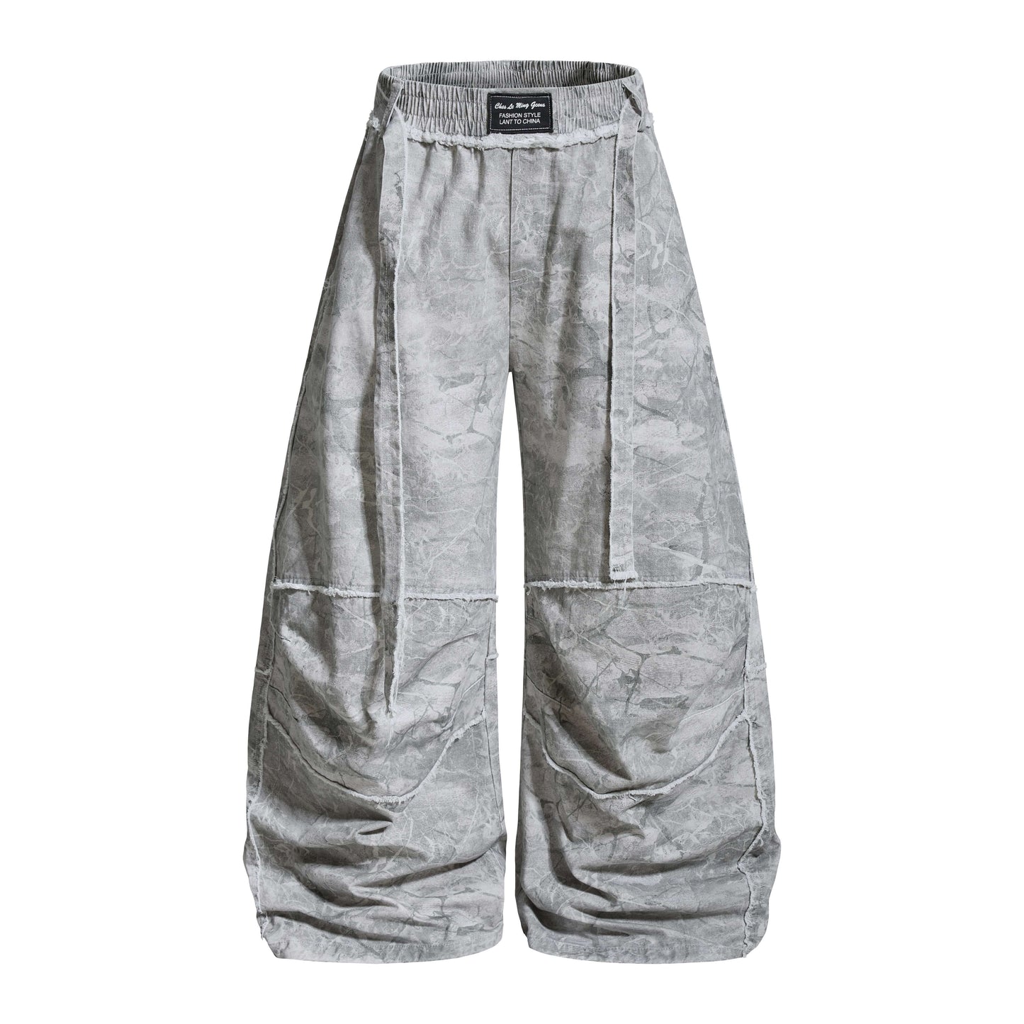 CapCabin “Washed Marble Wide-Leg Pants”