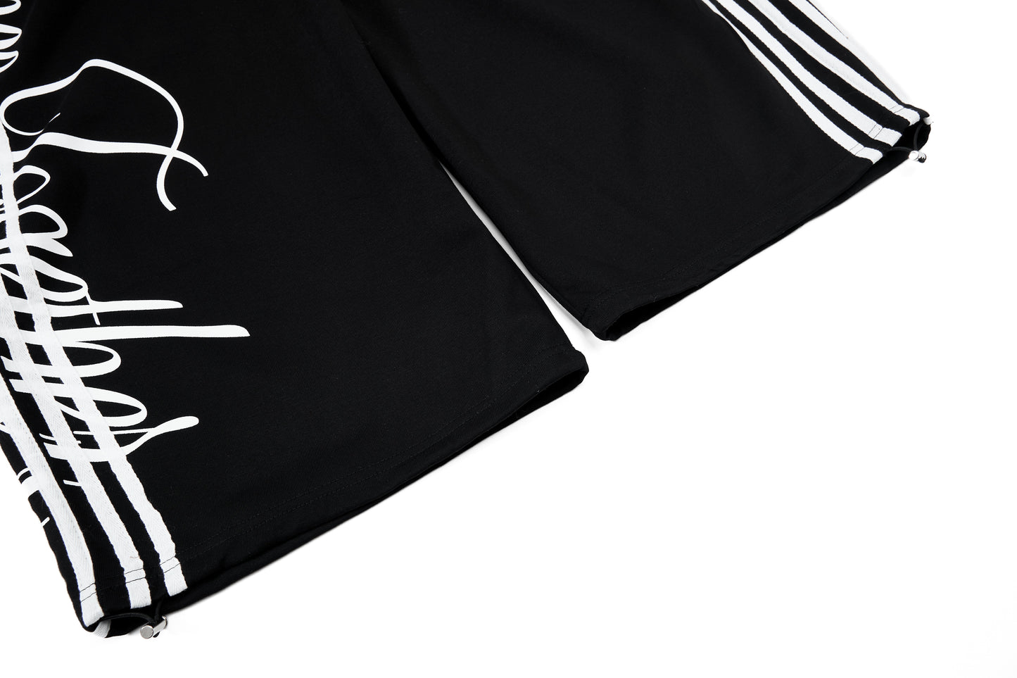 CapCabin Script Stripe Wide-Leg Sweatpants