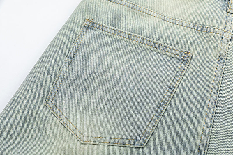 WELLDONE Washed Light Blue Straight-Leg Jeans
