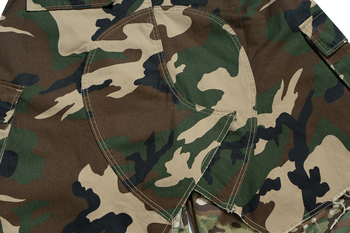 CapCabin Tactical Patchwork Camo Shorts