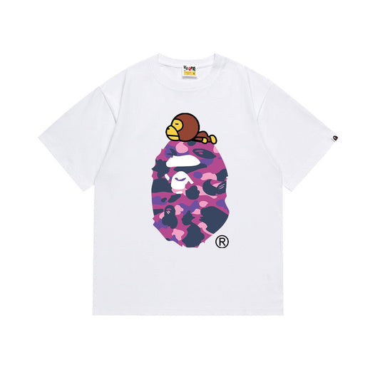 BAPE Purple Camo Ape Head Graphic T-Shirt