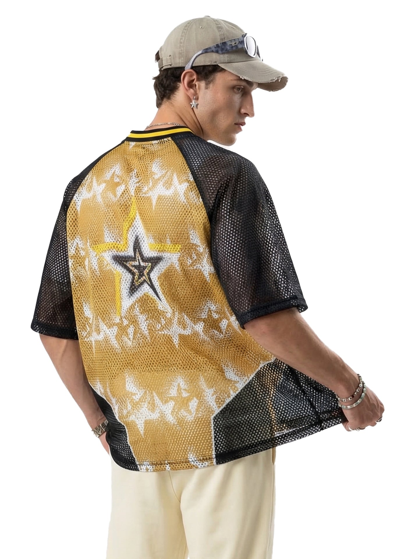 CapCabin “Star Impact” Mesh Jersey T-Shirt