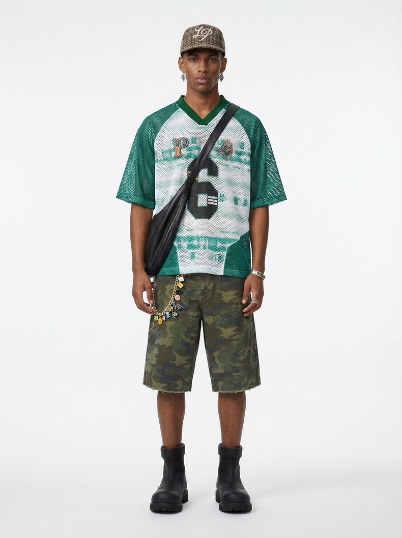CapCabin “Varsity 6” Mesh Jersey T-Shirt