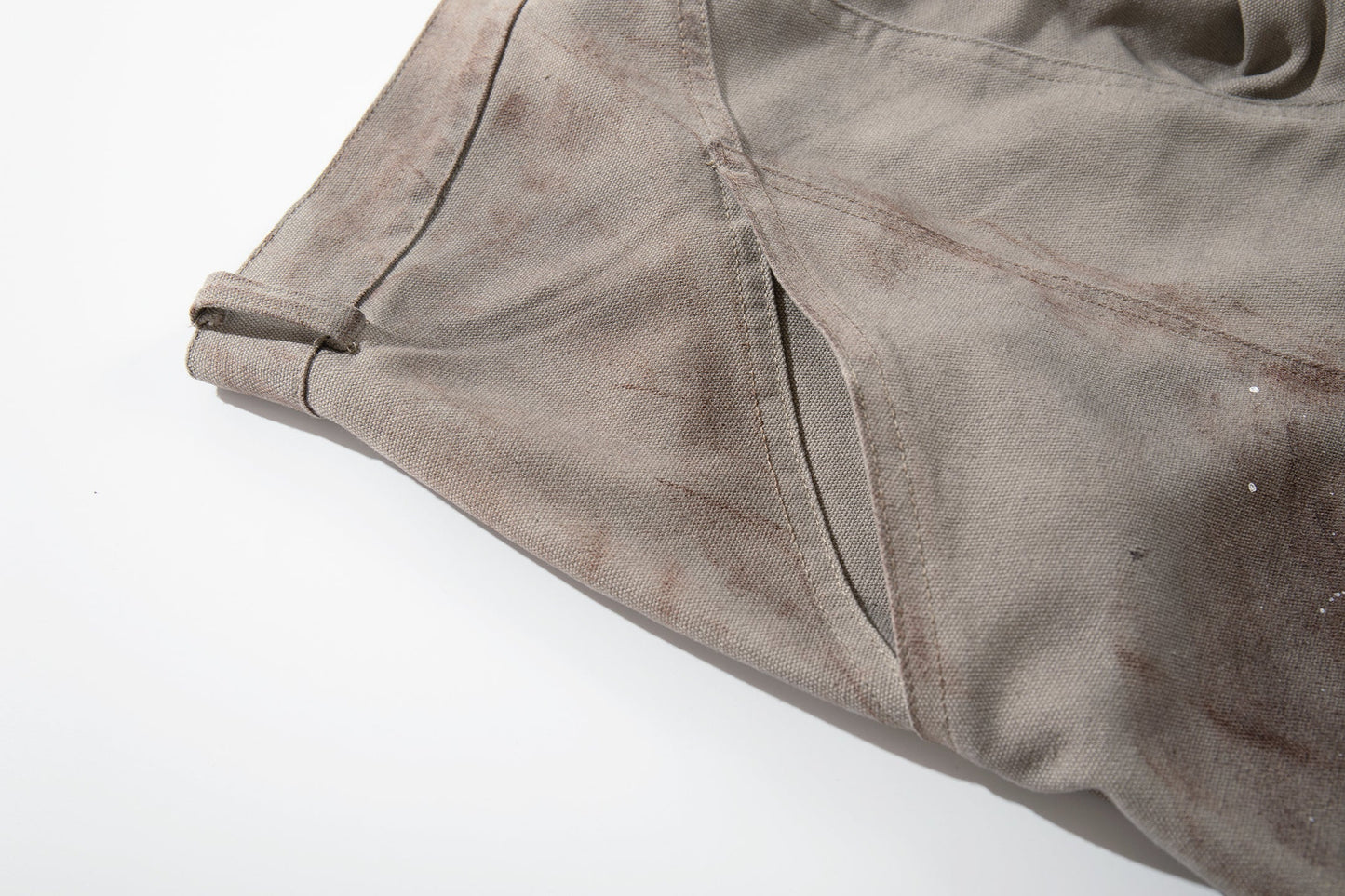 CapCabin Distressed Panel Wide-Leg Pants