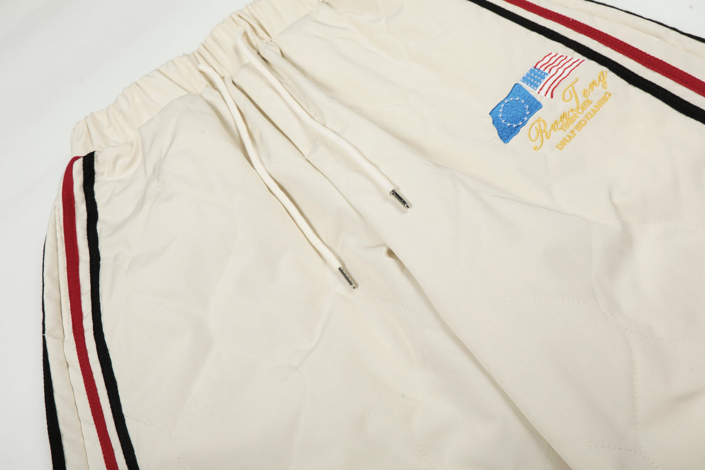 CapCabin Quilted Track Wide-Leg Pants
