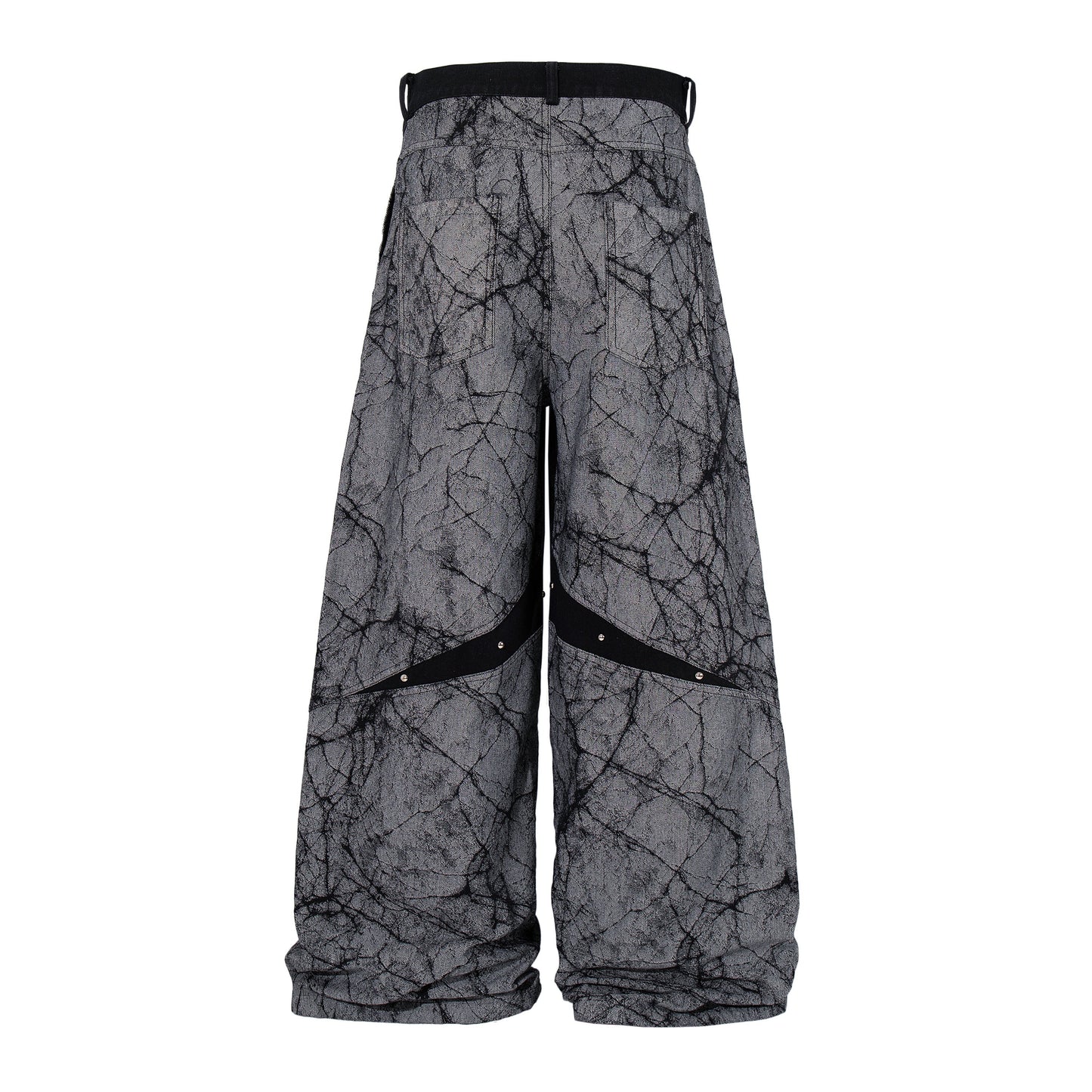 CapCabin Graphic Panel Wide Leg Denim Pants