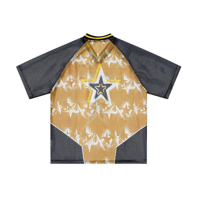 CapCabin “Star Impact” Mesh Jersey T-Shirt