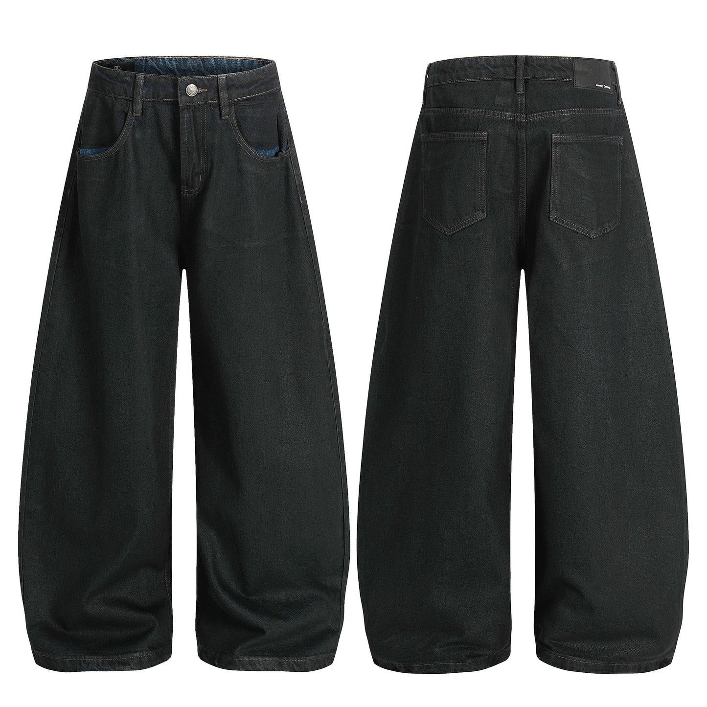 CapCabin Minimal Curved Denim Pants