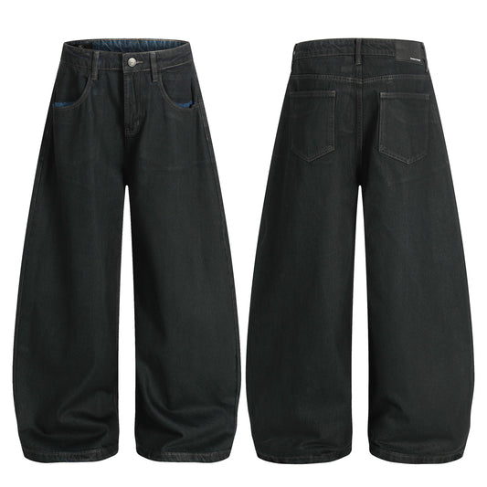 CapCabin Minimal Curved Denim Pants