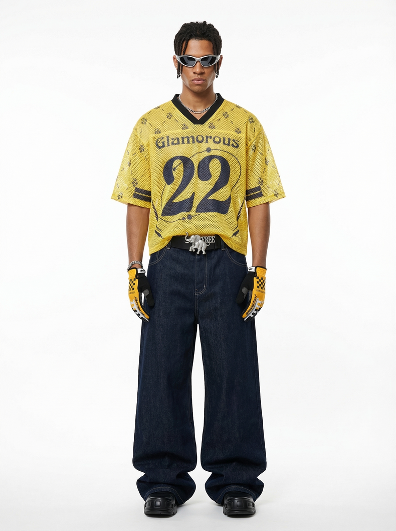 CapCabin “Glamorous 22” Mesh Jersey T-Shirt