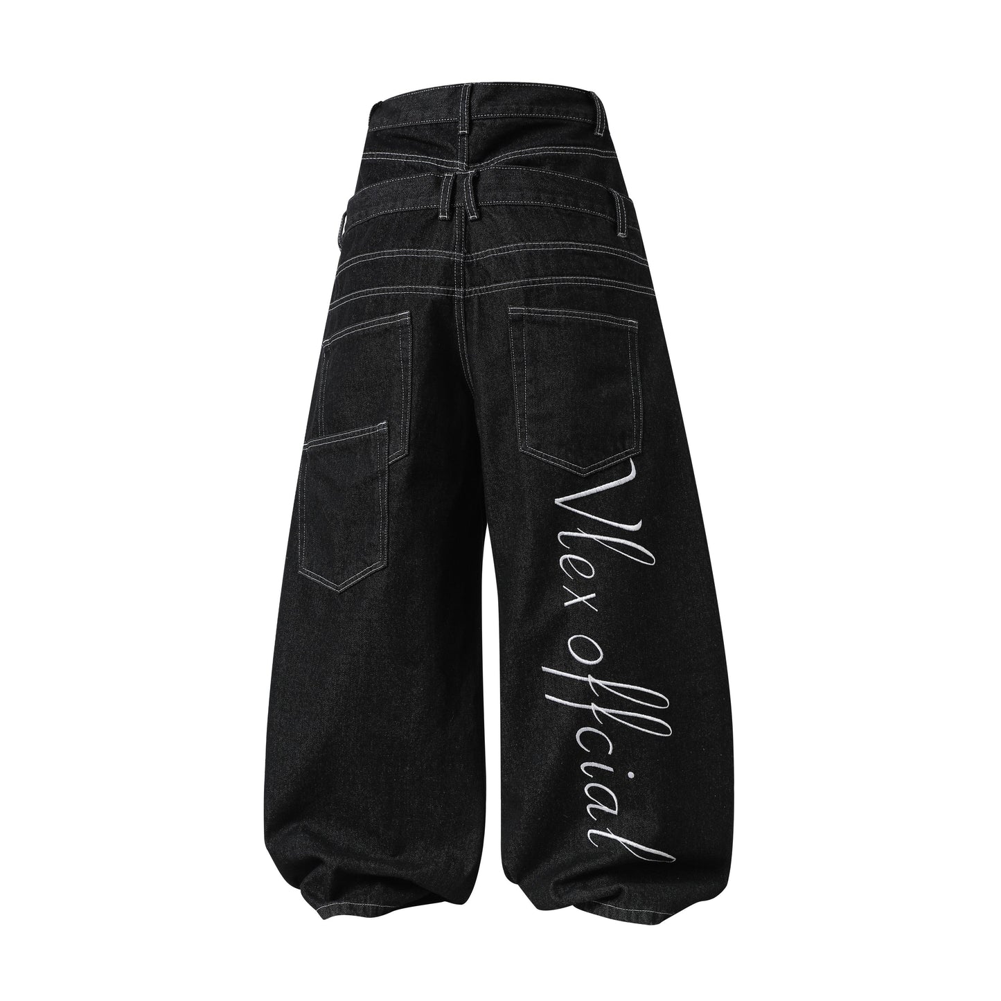 CapCabin Double-Waist Utility Denim Pants