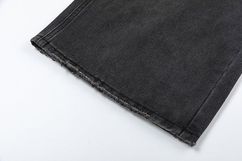 WELLDONE Distressed Straight-Leg Jeans