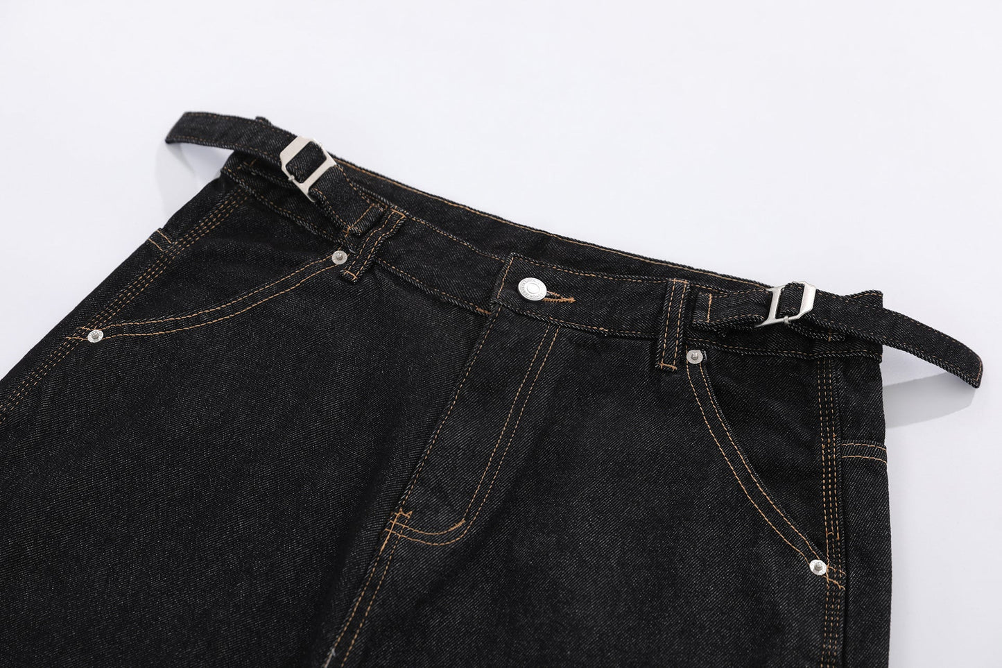 CapCabin “Raw Edge Denim Cargo Shorts”