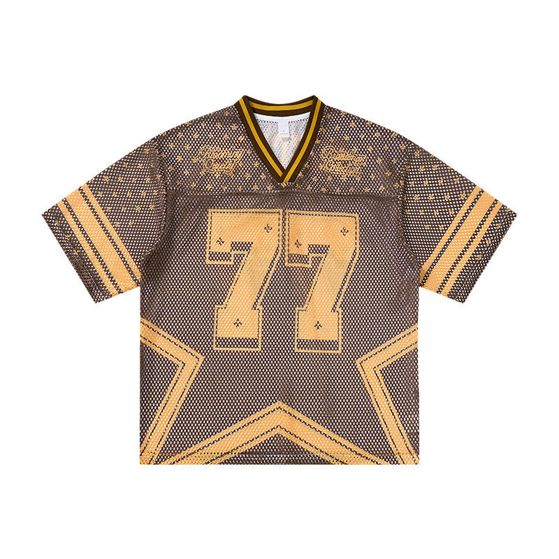 CapCabin “Retro Star 77” Mesh Jersey T-Shirt