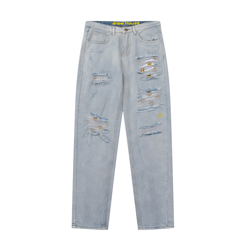 Drew House Distressed Smiley Jeans