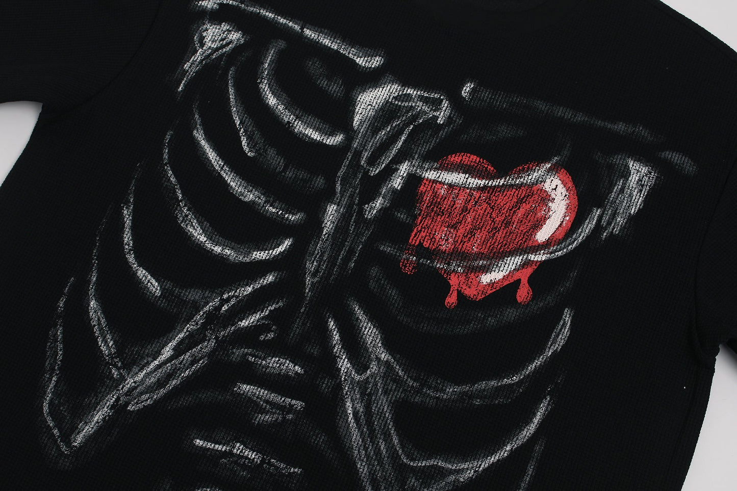 CapCabin Melted Heart Ribcage Graphic Tee