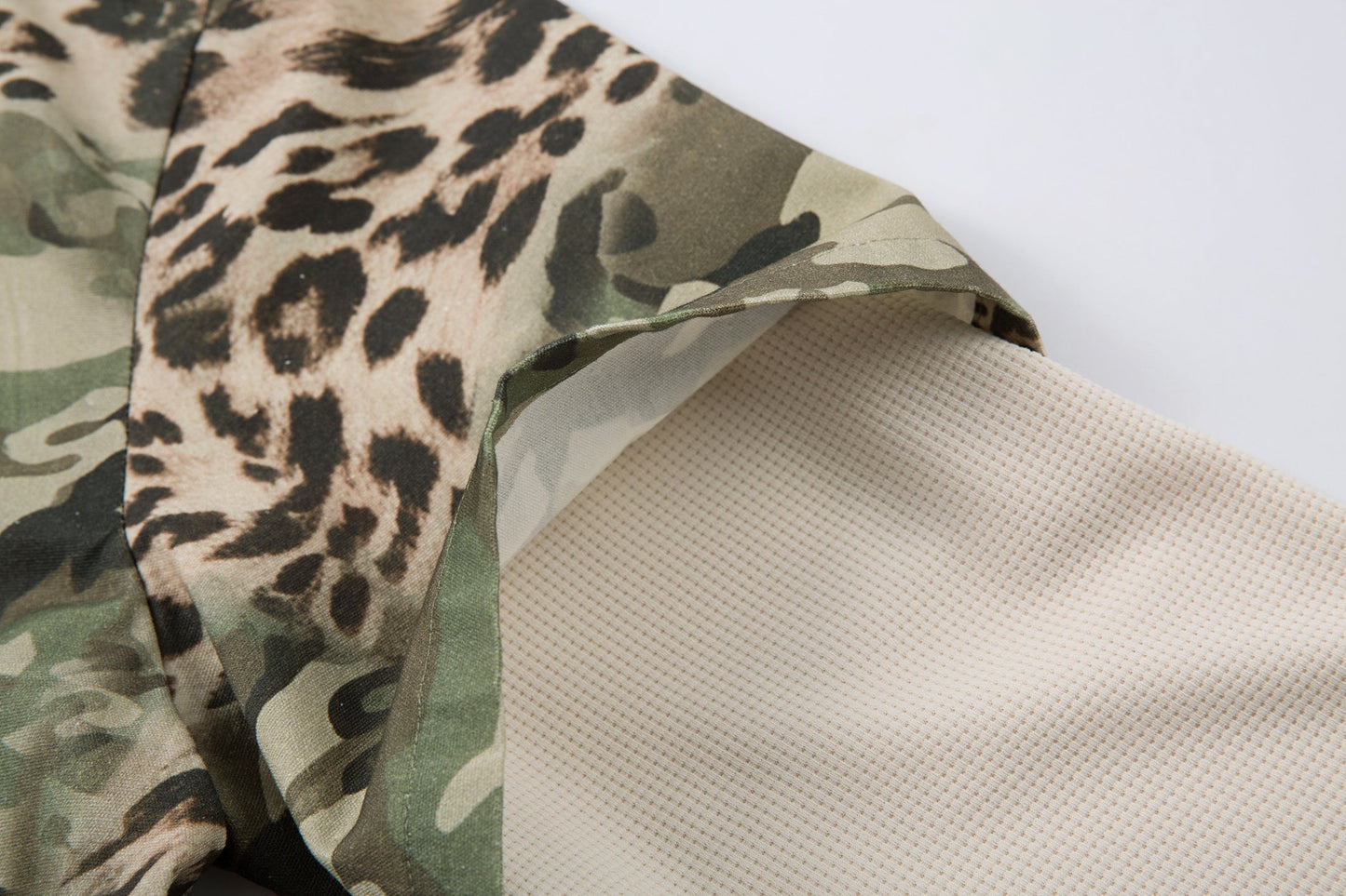 CapCabin Layered Camo-Leopard Short-Sleeve Shirt