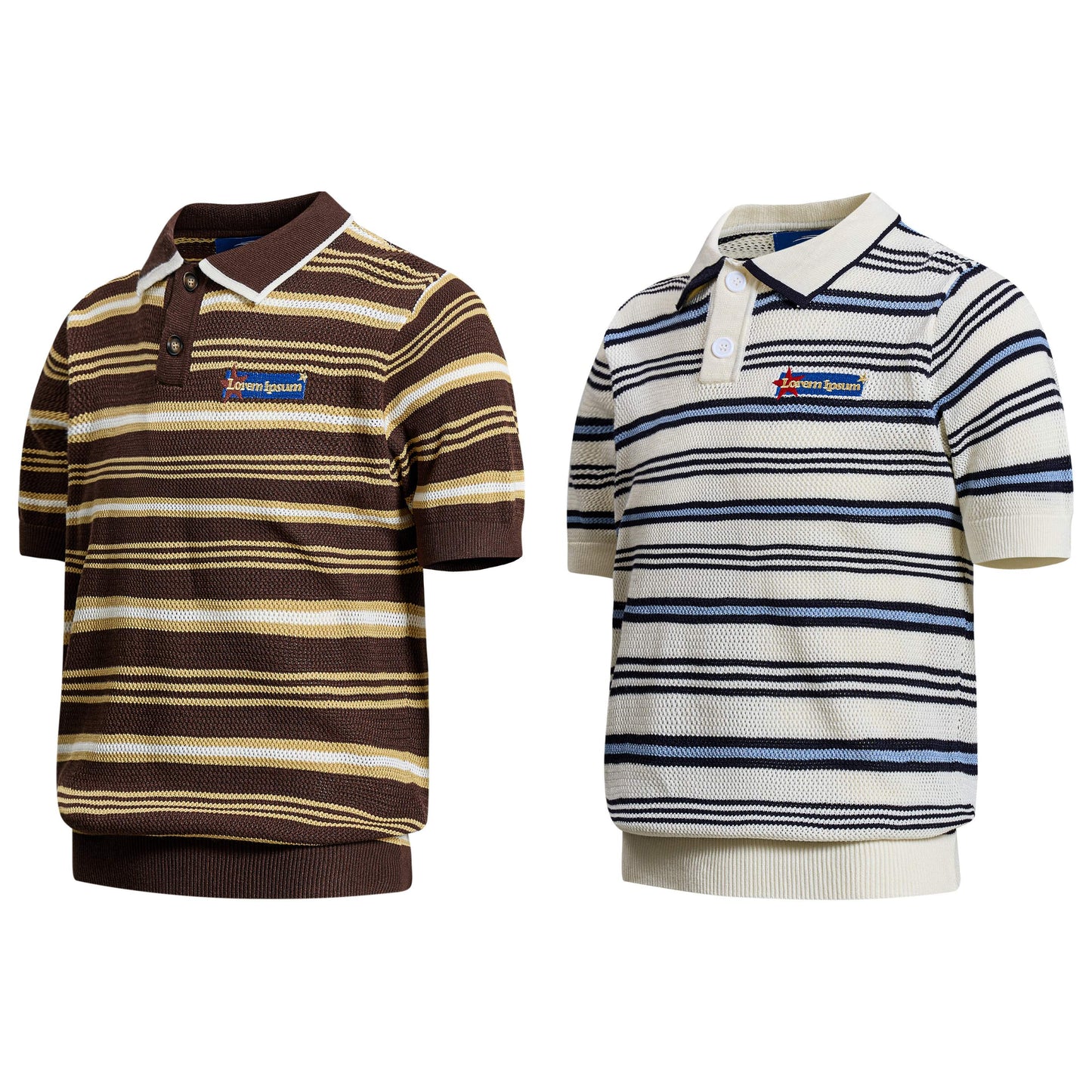 CapCabin “Retro Stripe Knit Polo”