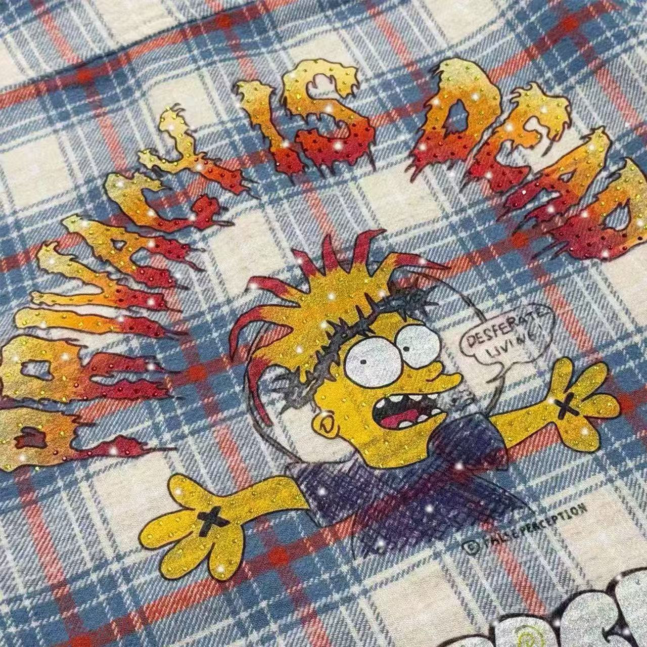 FALSE PERCEPTION Plaid Graphic Shirt Jacket