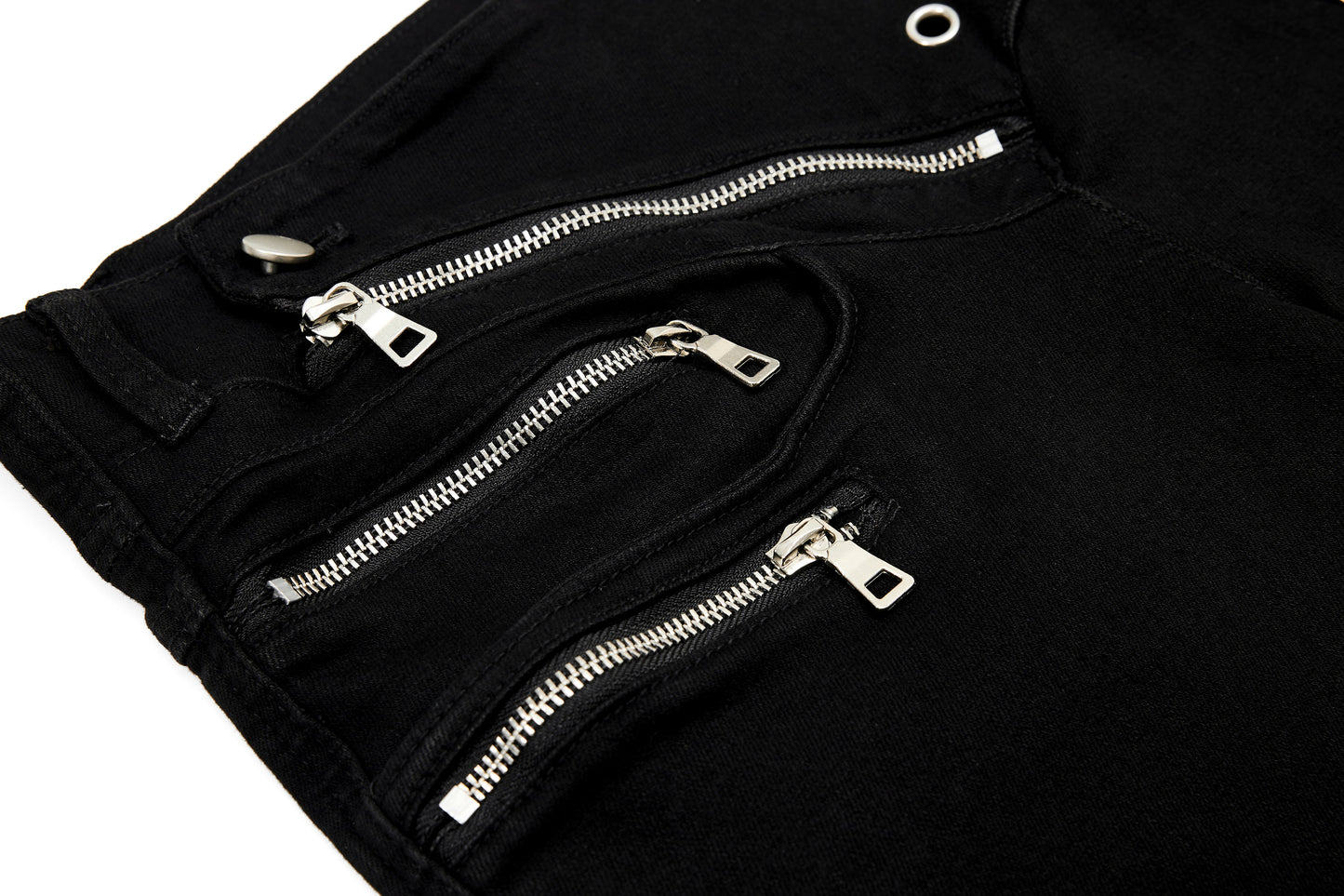 CapCabin Zipper Detail Flared Pants