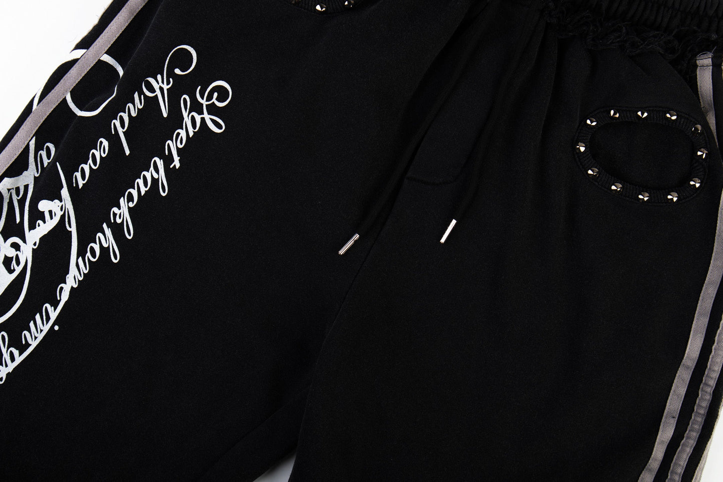 CapCabin Script Graffiti Wide-Leg Sweatpants