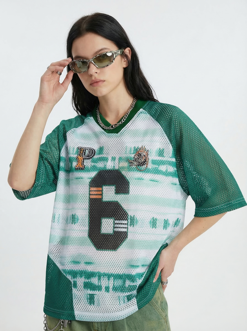 CapCabin “Varsity 6” Mesh Jersey T-Shirt