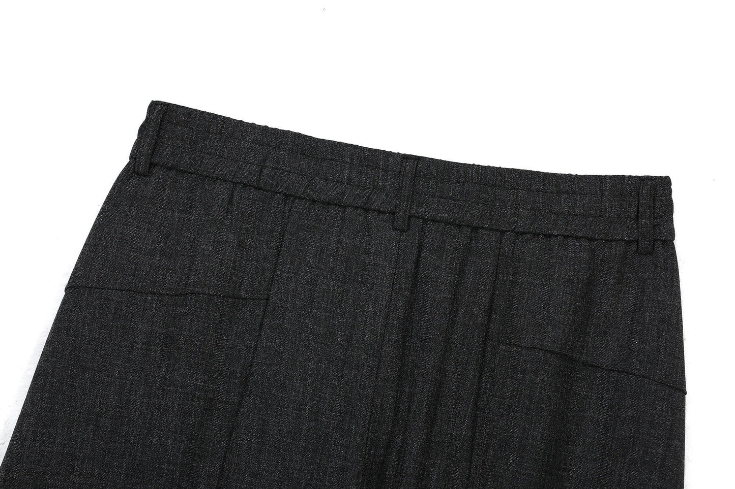 CapCabin “Minimal Pleated Wide-Leg Pants”