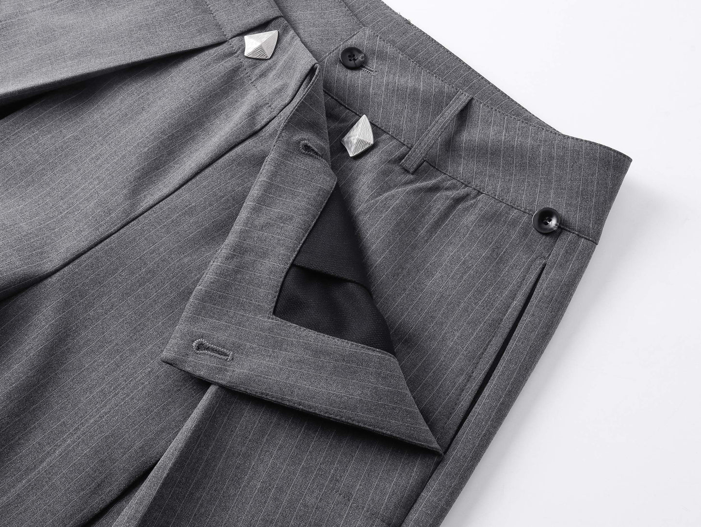 CapCabin “Tailored Wrap Wide-Leg Trousers”
