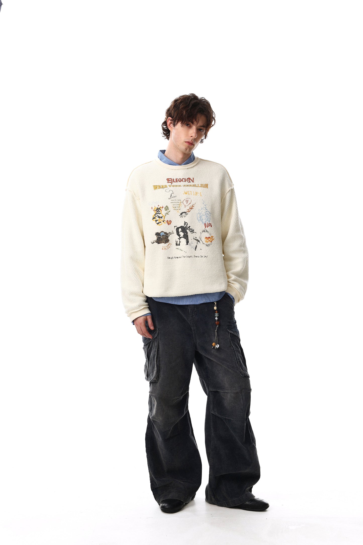 CapCabin Graphic Textured Sweatshirt