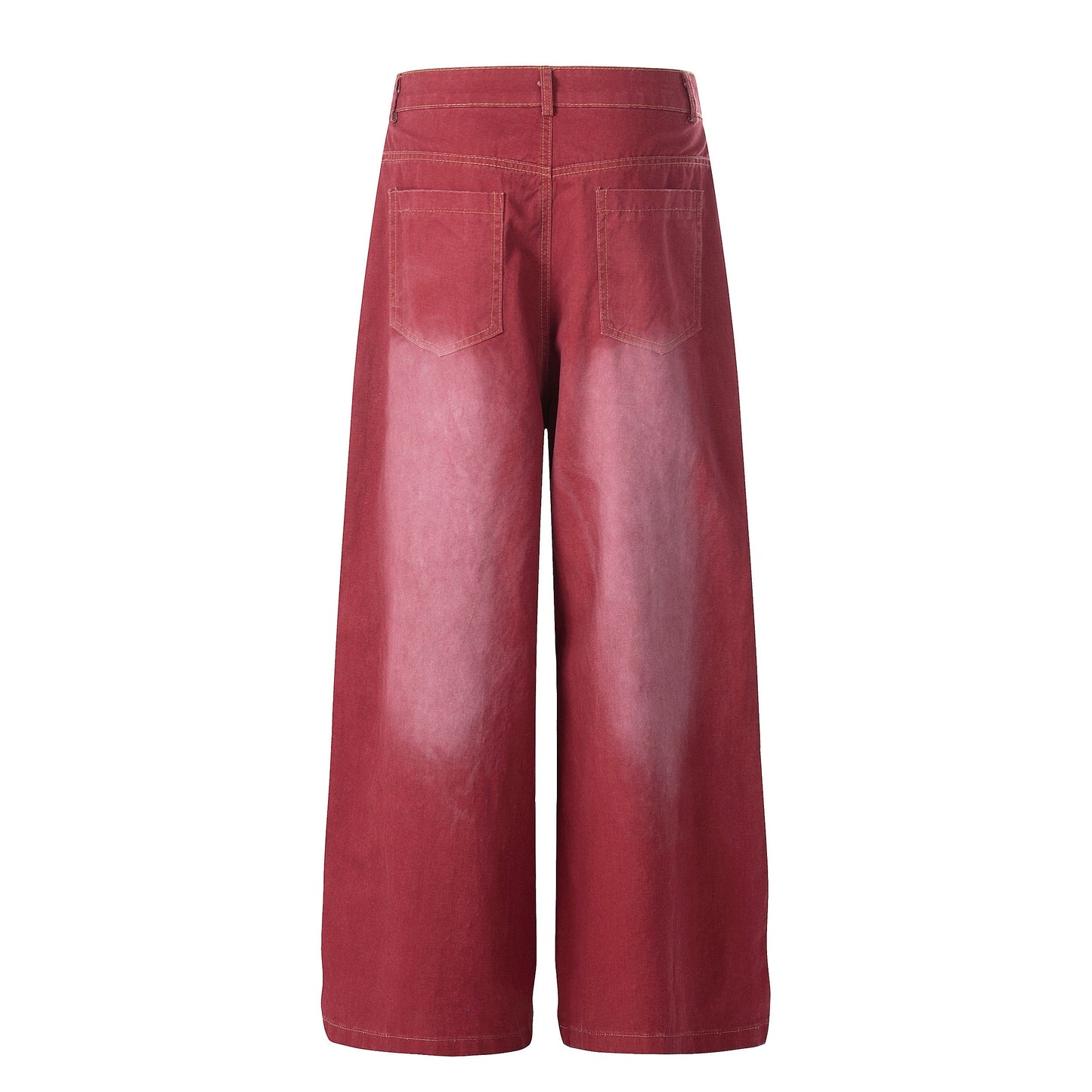 CapCabin “Vintage Red Splatter Wide-Leg Pants”