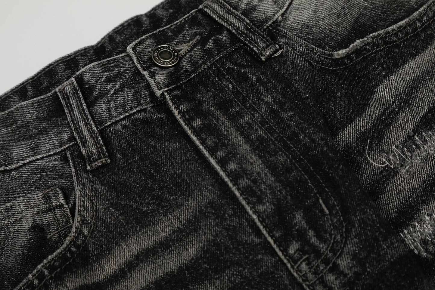 CapCabin Washed Distressed Denim Pants