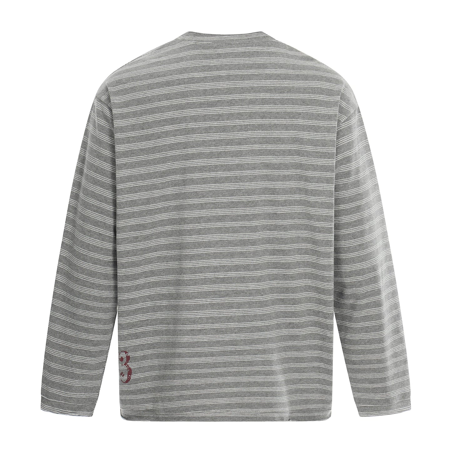 CapCabin Striped Gothic Logo Long Sleeve Tee