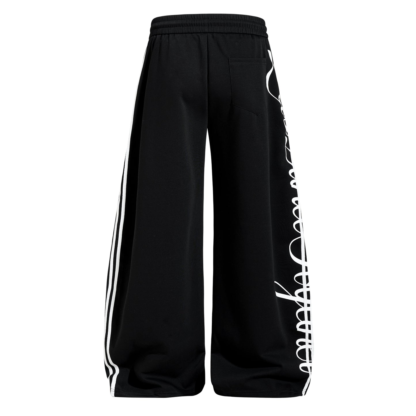 CapCabin Script Stripe Wide-Leg Sweatpants