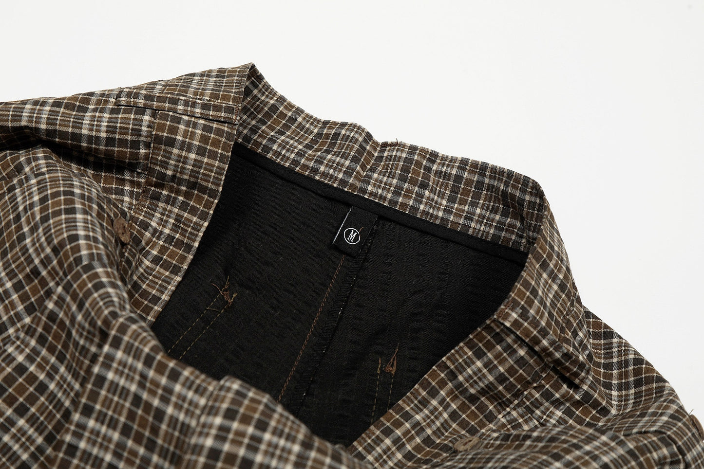 CapCabin “Vintage Check Wide-Leg Pants”