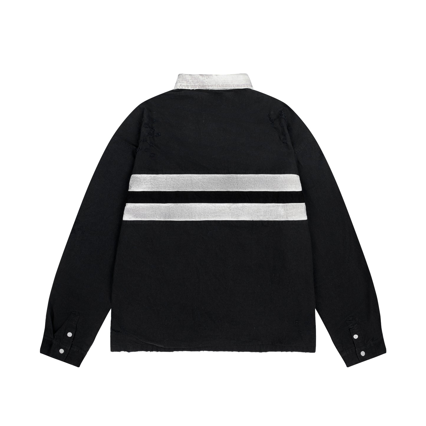 PROJECT G/R Striped Distressed Rugby Polo Shirt